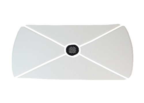 SLIP-RESISTANT CENTER DRAIN SHOWER BASE MAT
