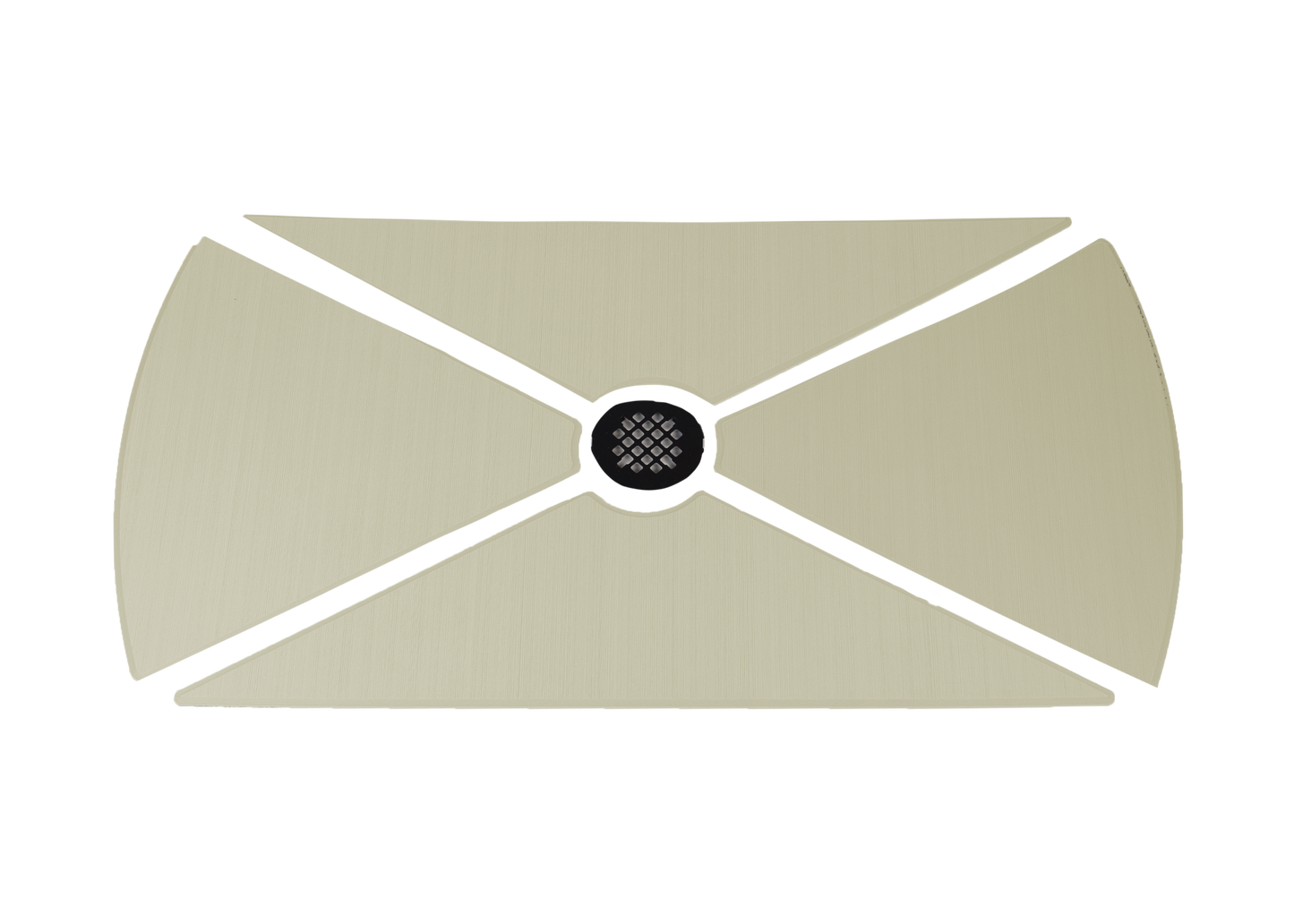 SLIP-RESISTANT CENTER DRAIN SHOWER BASE MAT