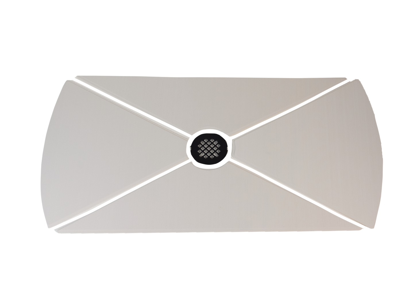 SLIP-RESISTANT CENTER DRAIN SHOWER BASE MAT