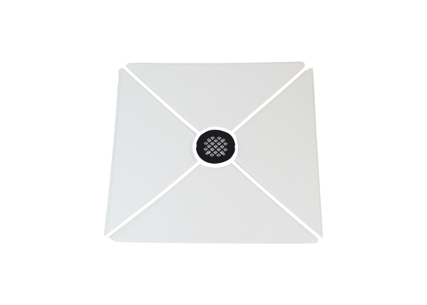 SLIP-RESISTANT CENTER DRAIN SHOWER BASE MAT