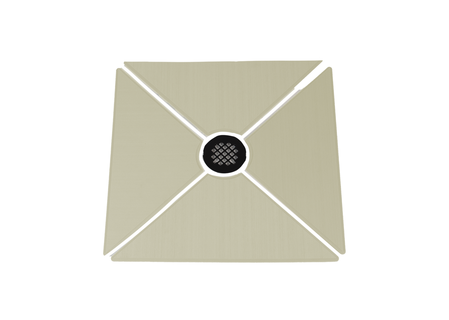 SLIP-RESISTANT CENTER DRAIN SHOWER BASE MAT