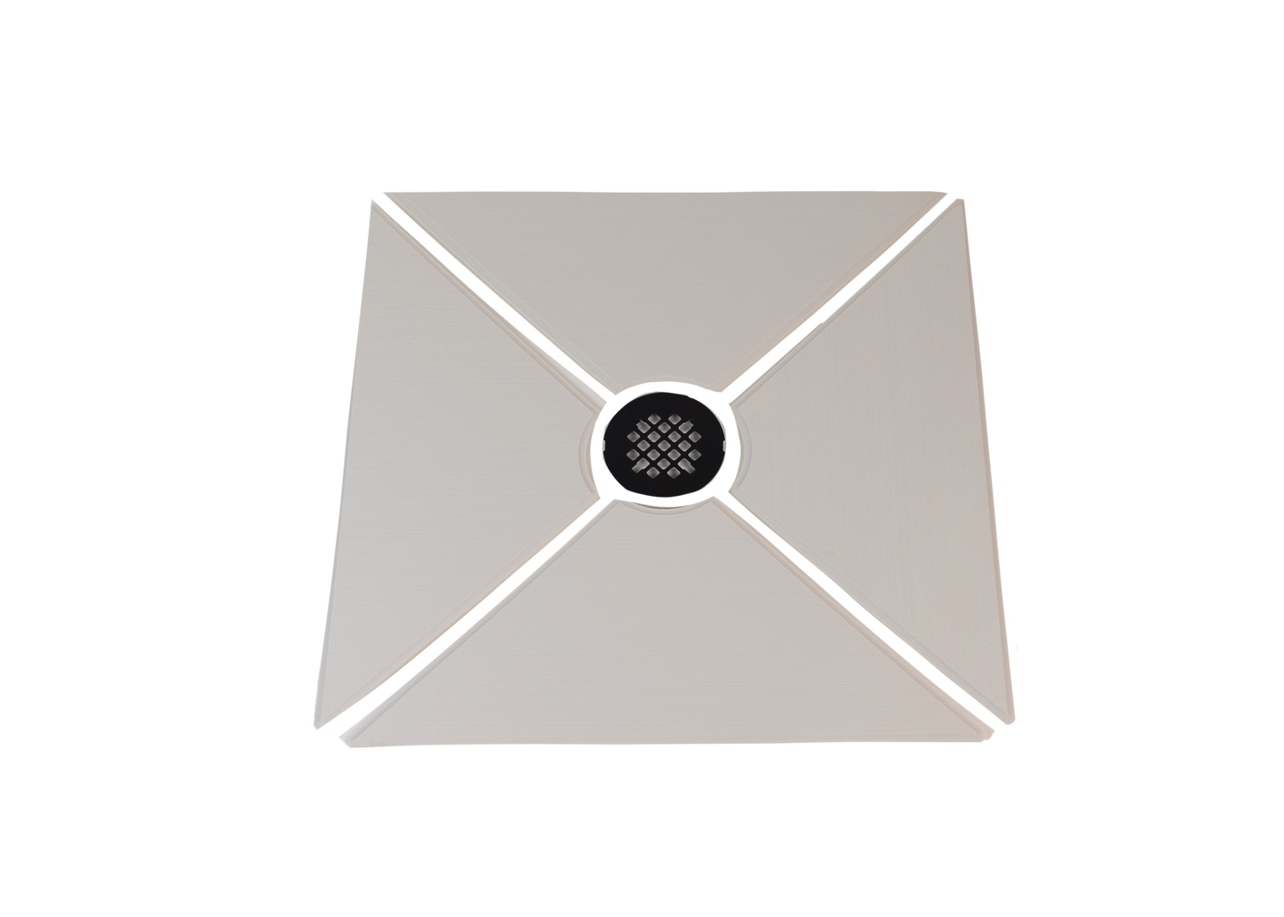 SLIP-RESISTANT CENTER DRAIN SHOWER BASE MAT