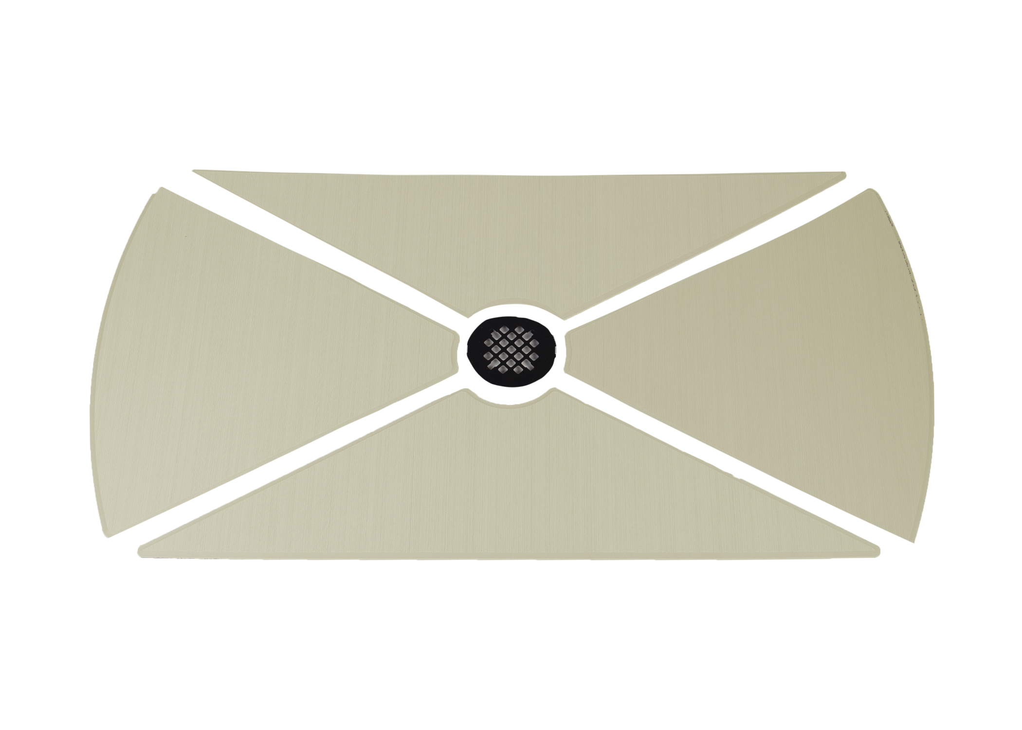 SLIP-RESISTANT CENTER DRAIN SHOWER BASE MAT