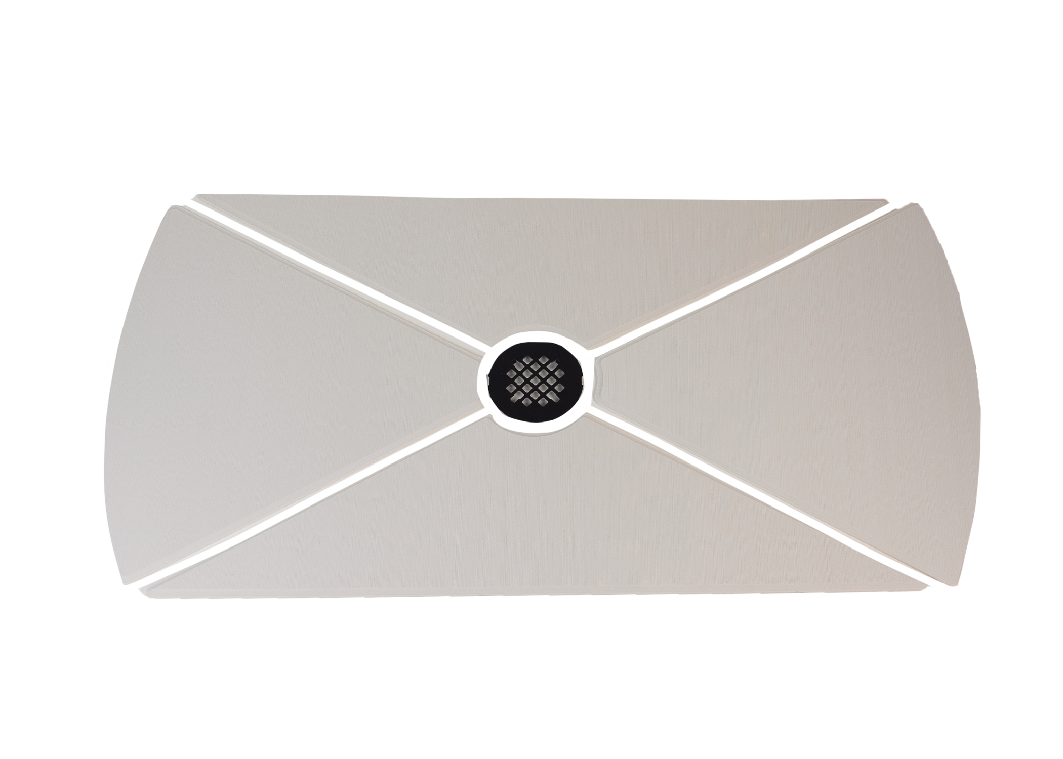 SLIP-RESISTANT CENTER DRAIN SHOWER BASE MAT