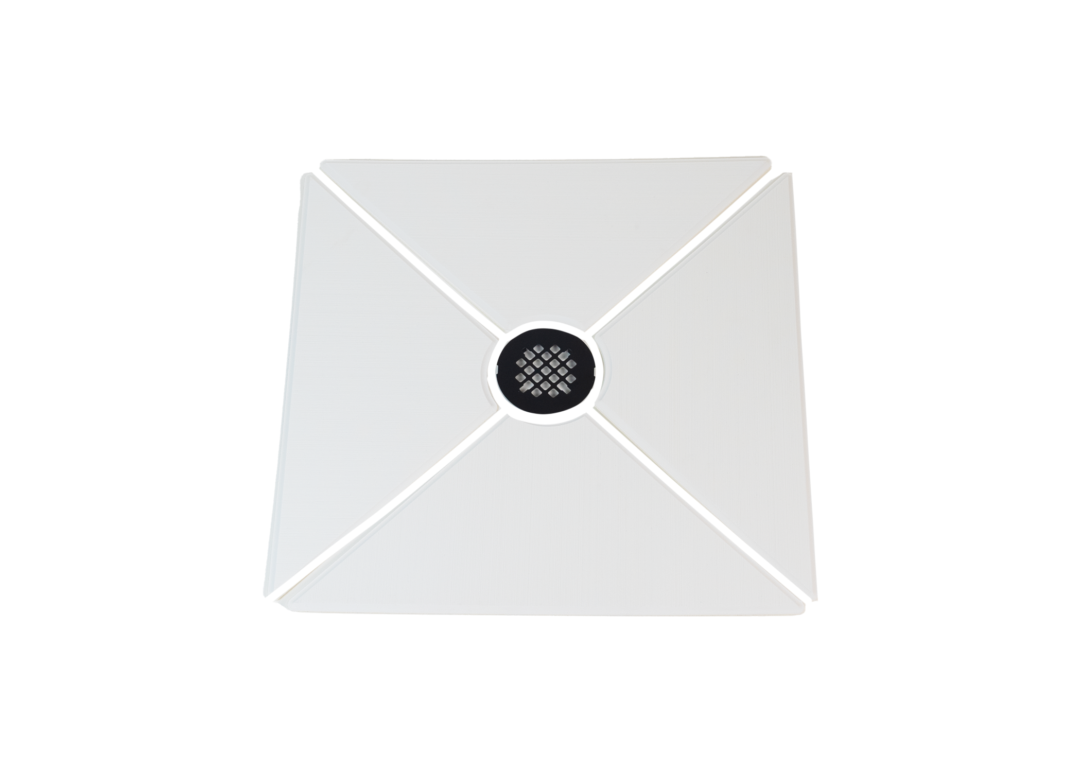 SLIP-RESISTANT CENTER DRAIN SHOWER BASE MAT
