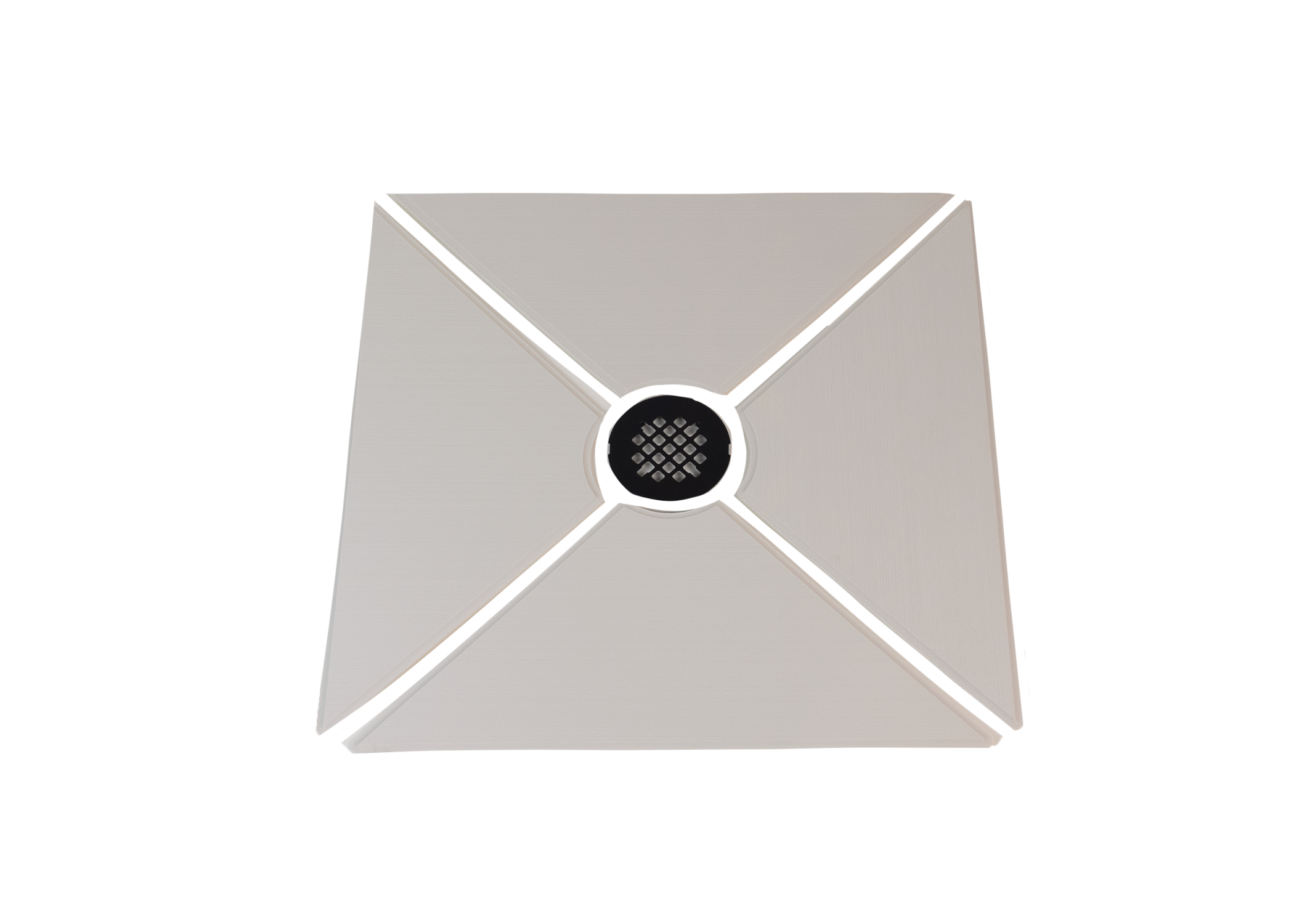 SLIP-RESISTANT CENTER DRAIN SHOWER BASE MAT