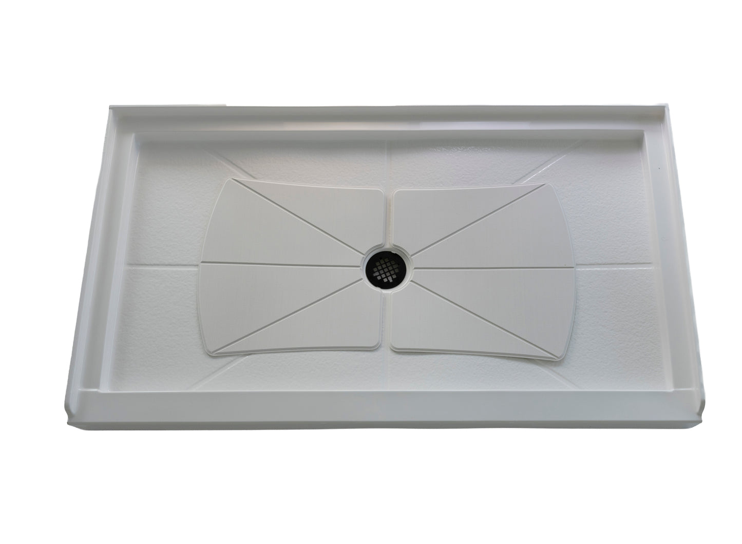 SLIP-RESISTANT CENTER DRAIN SHOWER BASE MAT